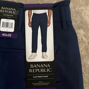 Banana Republic Men's Dark Blue Slim Fit Pants